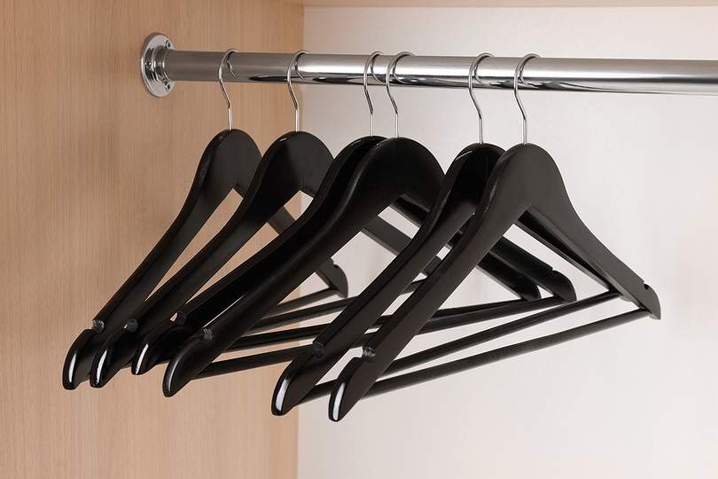 Coat Hangers in Wardrobe